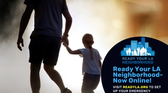 Ready Your LA Neighborhood- Silouette of parent and child.